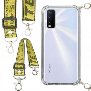 Etui Antishock Smycz Żółta Do VIVO Y20 2021 Case
