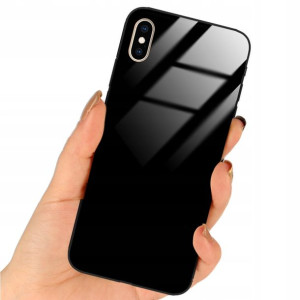 Etui Black Case Glass Do IPHONE XS MAX Ochronne