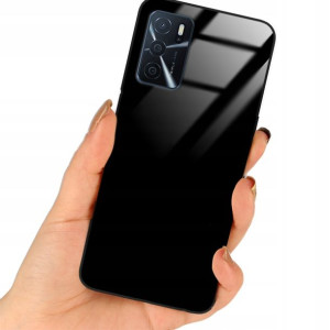 Etui Black Case Glass Do OPPO A16 Plecki Ochronne