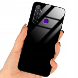 Etui Black Case Glass Do REALME 5 PRO Ochronne Top