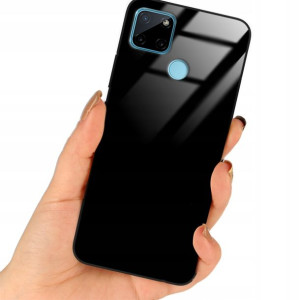 Etui Black Case Glass Do REALME C21Y Top Ochronne