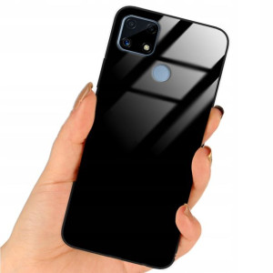 Etui Black Case Glass Do REALME C25 Ochrona Plecki