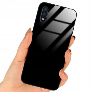 Etui Black Case Glass Do SAMSUNG A01 Ochronne Top