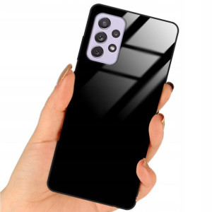 Etui Black Case Glass Do SAMSUNG A72 Ochronne Top