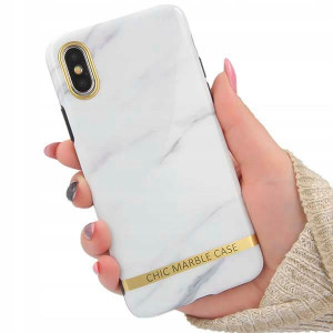 Etui Chic Marble Do Iphone X Biały Ochronne Case