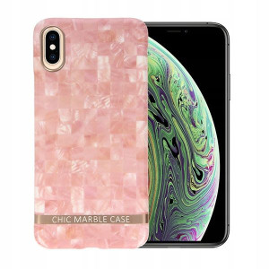 Etui Chic Marble Do Iphone X Różowy Ochronne Case