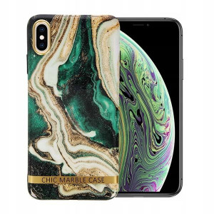 Etui Chic Marble Do Iphone Xs Zielony Ochronne