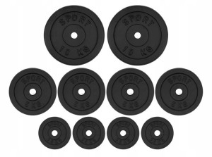 Obciążenie żeliwne 50KG ZESTAW talerzy krążek 28mm