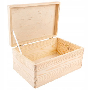Pudełko drewniane skrzynka z wiekiem 30x20x14 cm