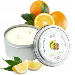 Sojowa świeca zapachowa cytrusowa 180 ml świeczka