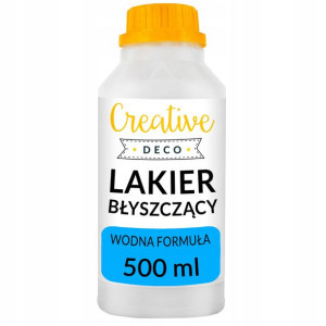 Lakier akrylowy bezbarwny błyszczący butelka 500ml