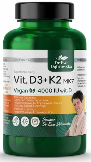 Dr Ewa Dąbrowska Witamina D3 + K2 Wegańska 60 kaps