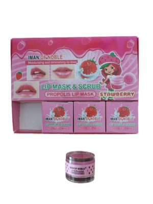 Maska & Scrub do UST z Truskawką na SUCHE I POPĘKANE USTA