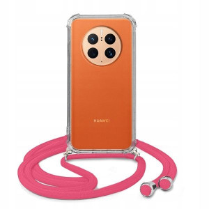 Etui Crossbody Do HUAWEI MATE 50 PRO Różowy Sznure