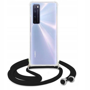 Etui Crossbody Do HUAWEI NOVA 7 PRO Czarny Sznurek