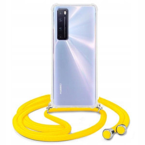 Etui Crossbody Do HUAWEI NOVA 7 PRO Żółty Sznurek
