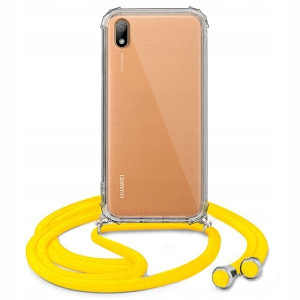 Etui Crossbody Do HUAWEI Y5 2019 Żółty Sznurek