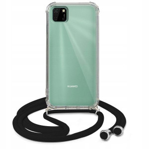 Etui Crossbody Do HUAWEI Y5P Czarny Sznurek Case