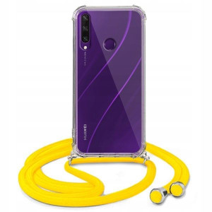 Etui Crossbody Do HUAWEI Y6P Żółty Sznurek Case