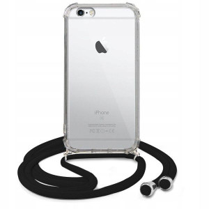 Etui Crossbody Do IPHONE 6 PLUS Czarny Sznurek