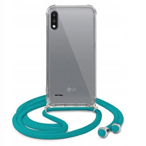 Etui Crossbody Do LG K22 PLUS Turkusowy Sznurek
