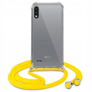 Etui Crossbody Do LG K22 PLUS Żółty Sznurek Case