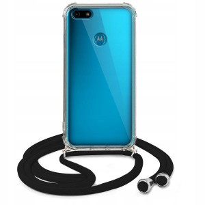 Etui Crossbody Do MOTOROLA E6 PLAY Czarny Sznurek