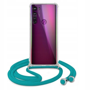 Etui Crossbody Do MOTOROLA EDGE Turkusowy Sznurek