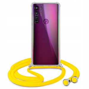 Etui Crossbody Do MOTOROLA EDGE Żółty Sznurek Case