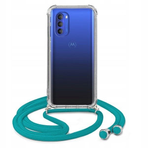 Etui Crossbody Do MOTOROLA G51 5G Turkus Sznurek