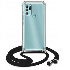 Etui Crossbody Do MOTOROLA G60S Czarny Sznurek