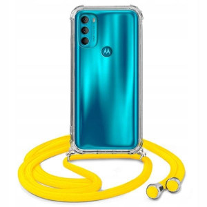 Etui Crossbody Do MOTOROLA G71 5G Żółty Sznurek