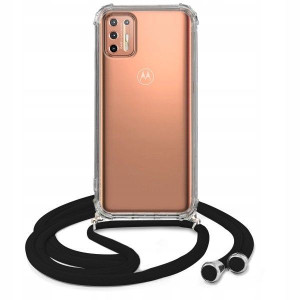 Etui Crossbody Do MOTOROLA G9 PLUS Czarny Sznurek