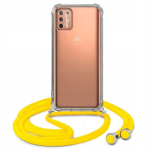 Etui Crossbody Do MOTOROLA G9 PLUS Żółty Sznurek