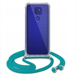 Etui Crossbody Do MOTOROLA G9 Turkusowy Sznurek