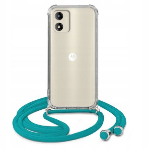 Etui Crossbody Do MOTOROLA MOTO E13 Turkus Sznurek