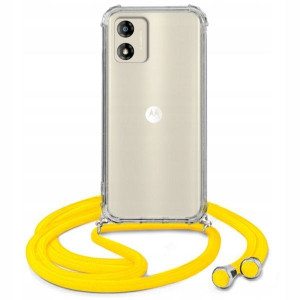 Etui Crossbody Do MOTOROLA MOTO E13 Żółty Sznurek