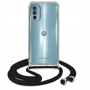 Etui Crossbody Do MOTOROLA MOTO G52 Czarny Sznurek