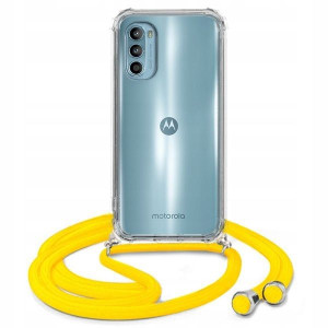Etui Crossbody Do MOTOROLA MOTO G52 Żółty Sznurek