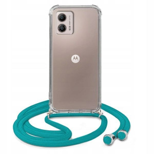Etui Crossbody Do MOTOROLA MOTO G53 Turkus Sznurek