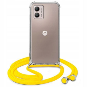 Etui Crossbody Do MOTOROLA MOTO G53 Żółty Sznurek
