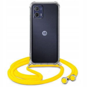 Etui Crossbody Do MOTOROLA MOTO G73 Żółty Sznurek