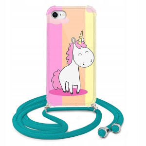 Etui Crossbody Do Motorola Moto G9 Play Turkus Wz