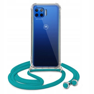 Etui Crossbody Do MOTOROLA ONE 5G Turkus Sznurek