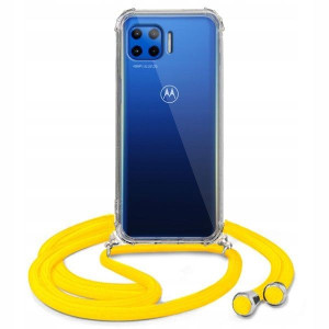 Etui Crossbody Do MOTOROLA ONE 5G Żółty Sznurek