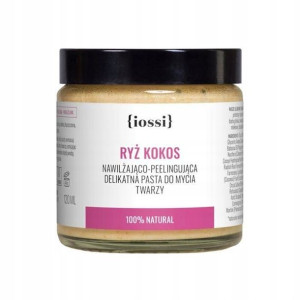 IOSSI Nawilżająco-peelingująca pasta do twarzy Ryż i kokos 120 ml
