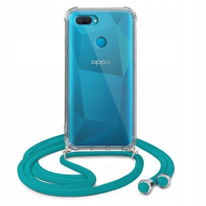 Etui Crossbody Do OPPO A12 Case Turkusowy Sznurek