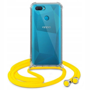Etui Crossbody Do OPPO A12 Żółty Sznurek Ochronne