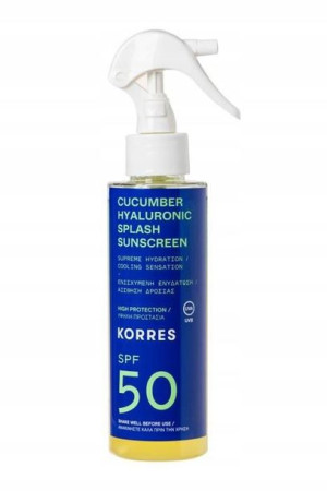 Korres Spray ochronny z ogórkiem i kwasem hialuronowym SPF50