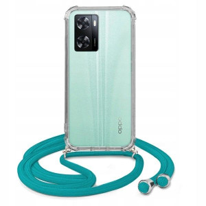 Etui Crossbody Do OPPO A57 4G Case Turkus Sznurek